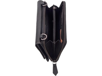 Club Rochelier Onyx Leather Cross-Body Wallet, Black (CL110WOS28-Blk)