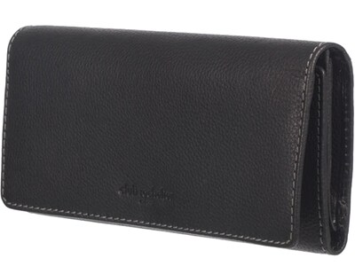 Club Rochelier Leather Clutch Wallet, Black (CL11065-3-Blk)