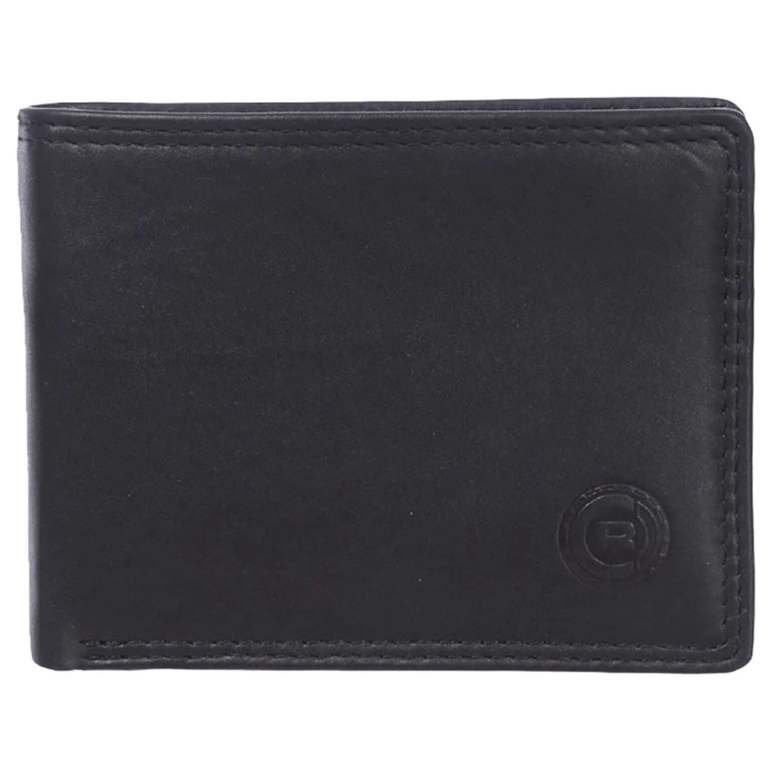 Club Rochelier Leather Slimfold Wallet, Black (4454-R2-Blk)