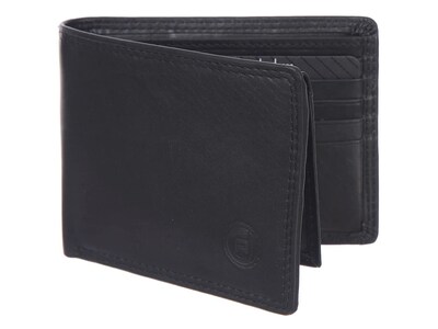 Club Rochelier Leather Slimfold Wallet, Black (4454-R2-Blk)