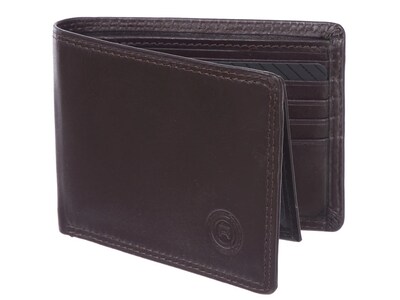 Club Rochelier Leather Slimfold Wallet with Removable Center Wing, Mahogany (4454-R2-Mhgny)