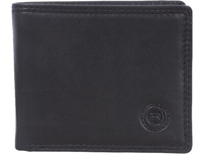 Club Rochelier Leather Slimfold Wallet, Black (4452-4-Blk)