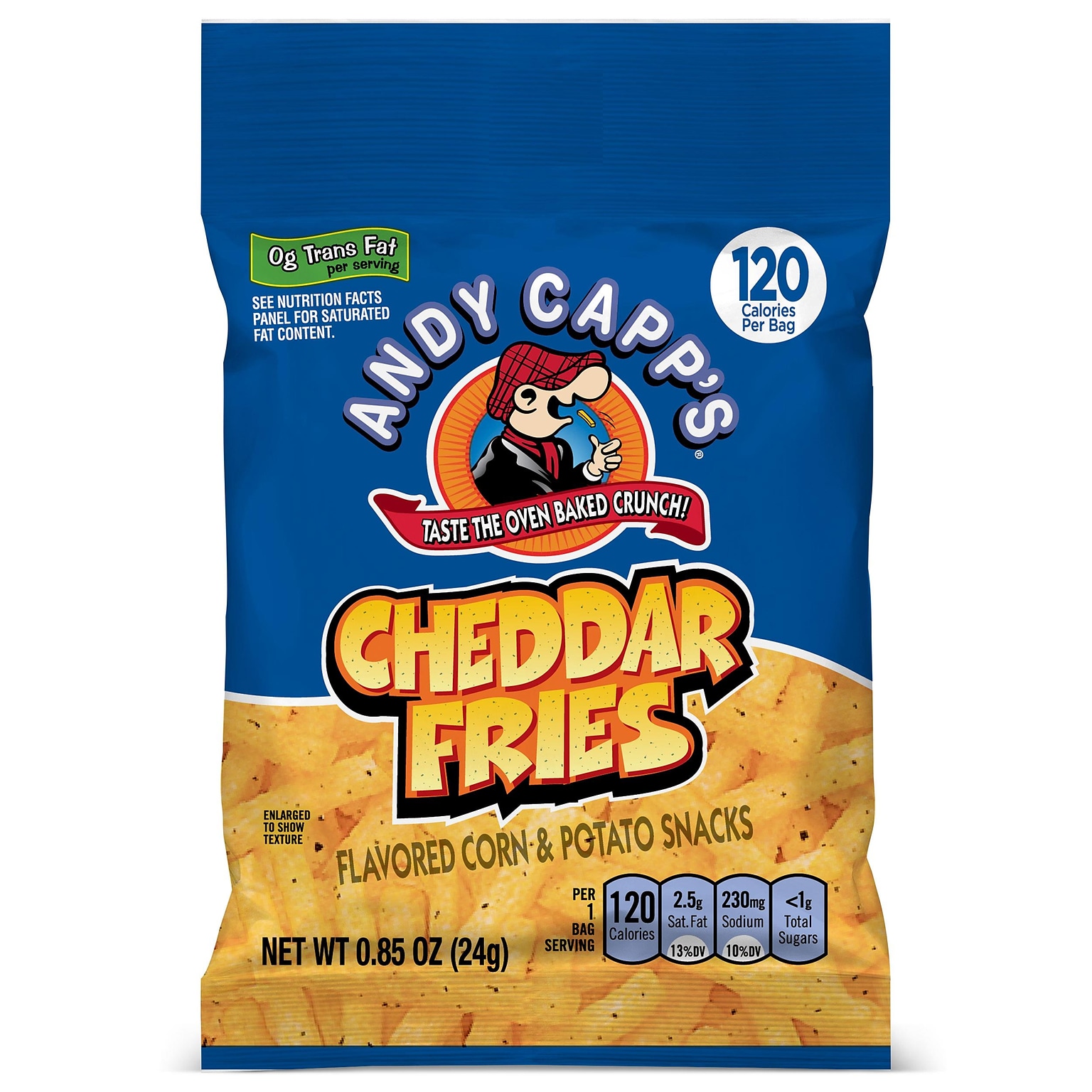 Andy Capps Cheddar Fries .85 oz 72 Count