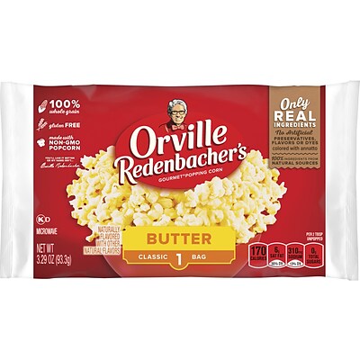 Orville Redenbachers Popcorn, Butter, 3.29 Oz., 36/Carton (GOV48060)