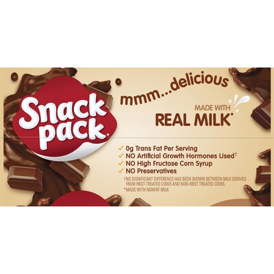 Hunt's Snack Pack Chocolate Pudding, 3.5 oz., 48/Carton (HUN55418)