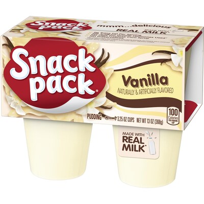 Hunt's Snack Pack Vanilla Pudding, 3.5 oz., 48/Carton (HUN55419)