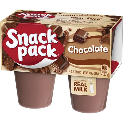 Hunt's Snack Pack Chocolate Pudding, 3.5 oz., 48/Carton (HUN55418)