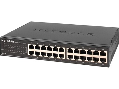 Netgear 300 Series 24-Port Gigabit Ethernet Unmanaged Switch, 10/100/1000 Mbps, Black (GS324-200NAS)