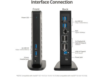 SIIG Universal Hybrid Dual 4K Video Docking Station (JU-DK0H11-S1)