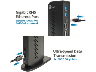 SIIG Universal Hybrid Dual 4K Video Docking Station (JU-DK0H11-S1)