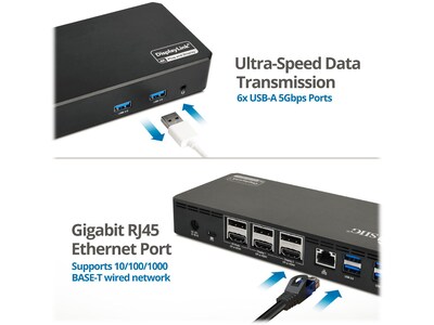 SIIG Universal Hybrid Triple 4K Video Docking Station with PD 3.0 (JU-DK0J11-S1)