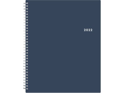 2022 Blue Sky 9.25 x 11.13 Weekly & Monthly Planner, Kenji, Navy (132735)