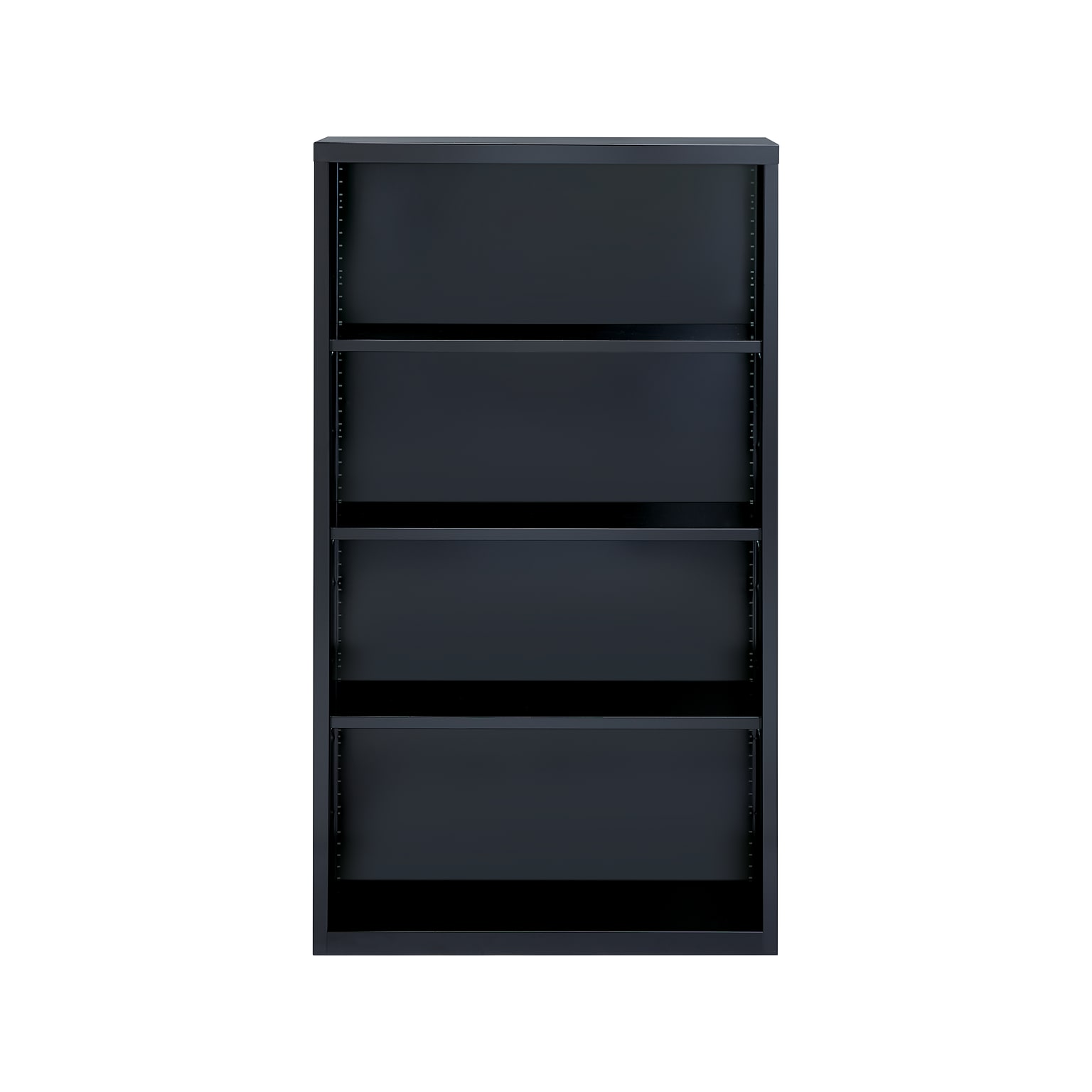 Hirsh HL8000 Series 60H 4-Shelf Bookcase with Adjustable Shelves, Black Steel (21993)