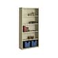 Hirsh HL8000 Series 72"H 5-Shelf Bookcase with Adjustable Shelves, Putty Steel (21995)