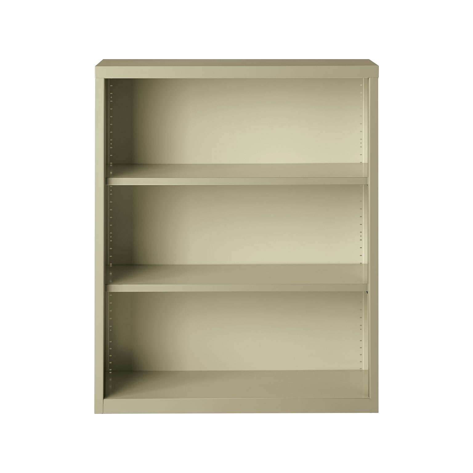 Hirsh HL8000 Series 42H 3-Shelf Bookcase with Adjustable Shelves, Putty Steel (21989)