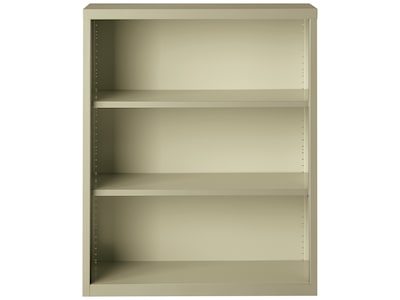 Hirsh HL8000 Series 42H 3-Shelf Bookcase with Adjustable Shelves, Putty Steel (21989)