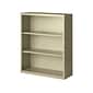 Hirsh HL8000 Series 42"H 3-Shelf Bookcase with Adjustable Shelves, Putty Steel (21989)