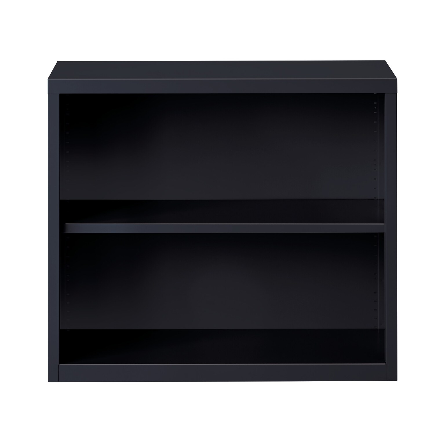 Hirsh HL8000 Series 30H 2-Shelf Bookcase with Adjustable Shelf, Black Steel (21987)