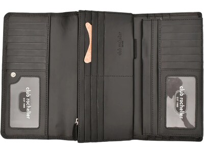 Club Rochelier Leather Clutch Wallet, Black (DH4464-1BLK)