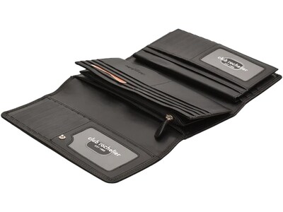 Club Rochelier Leather Clutch Wallet, Black (DH4464-1BLK)