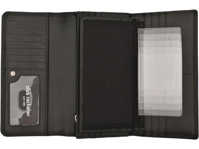 Club Rochelier Leather Clutch Wallet, Black (DH4464-1BLK)