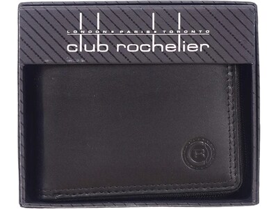 Club Rochelier Leather Billfold Wallet, Black (44300-Blk)