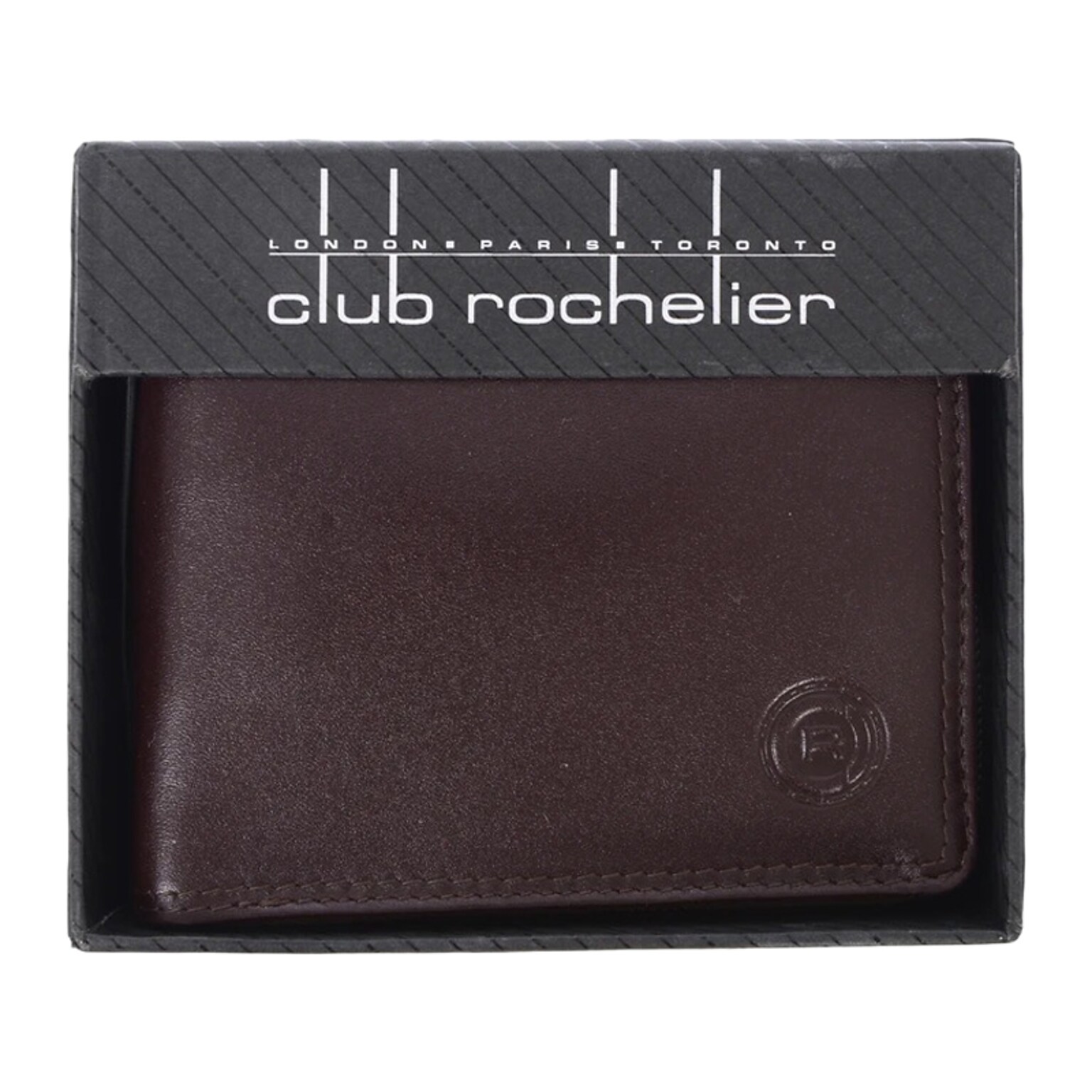 Club Rochelier Leather Zip-Around Billfold Wallet, Mahogany (44300-Mhgny)