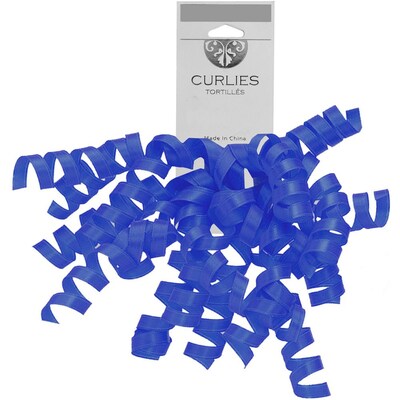 JAM Paper® Grosgrain Curly Gift Bows, Royal, 120/Pack (376333992)