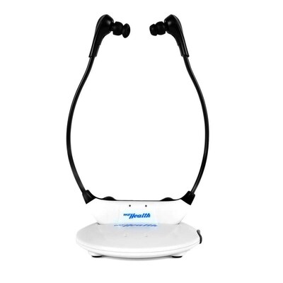 Pyle Health Bluetooth 2.4GHz Wireless TV Assistive Hearing Amplifier Headset Black/White (PHPHA78)