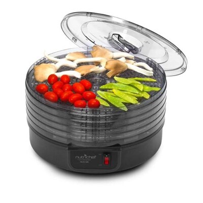 NutriChef Electric Countertop Food Dehydrator Black (PKFD14BK)