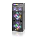 Pyle PSUFM1240P 1400-Watt Disco Jam Dual Passive DJ Speaker System with Flashing DJ Lights