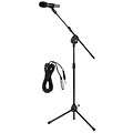 Pyle PMKSM20 Microphone and Tripod Stand With Extending Boom & Mic Cable Package
