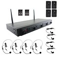 Pyle Pro PDWM4560 Wireless Microphone System UHF Quad Channel Fixed Frequency