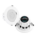 Pyle Home PDICLE35 3.5 Ceiling / Wall Speakers 2-Way Aluminum Frame Speaker Pair with Built-in LED Light (White)