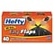 Hefty® Easy Flaps Trash Bags, 30 gal, 0.85 mil, 30 x 33, Black, 240/Carton