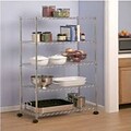 Seville Classics 5-Tier Steel Wire Shelving with Wheels (SHE14305B)