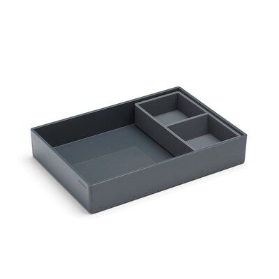 Poppin Dark Gray Double Tray (103647)