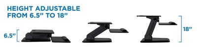 Mount-It! 23"W Manual Adjustable Standing Desk Converter, Black (MI-7916)