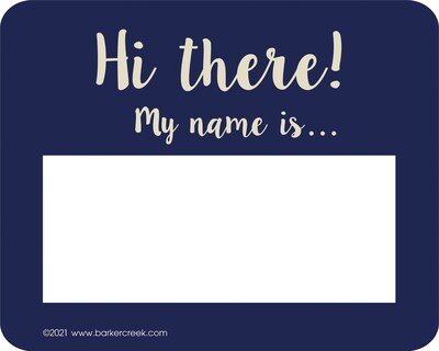 Barker Creek Name Tags/Self-Adhesive Labels, Oh Hello! Set, 45/Pack (1555)