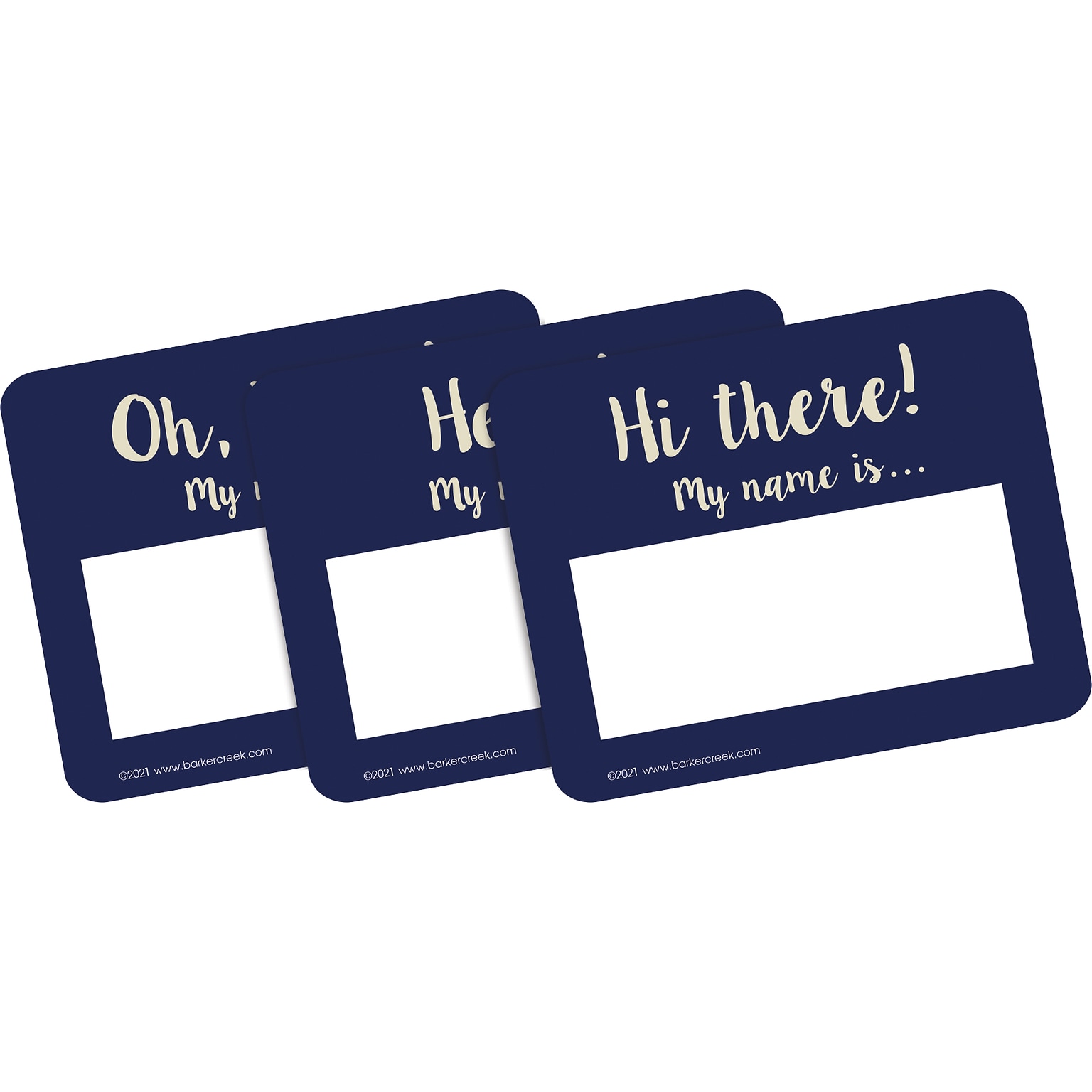 Barker Creek Name Tags/Self-Adhesive Labels, Oh Hello! Set, 45/Pack (1555)