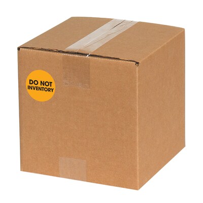 Tape Logic 2" Circle "Do Not Inventory" Label, Fluorescent Orange, 500/Roll