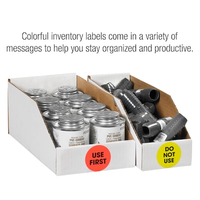 Tape Logic 2" Circle "Do Not Inventory" Label, Fluorescent Orange, 500/Roll