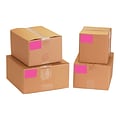Tape Logic 4 x 3 Rectangle Inventory Label, Fluorescent Pink, 500/Roll