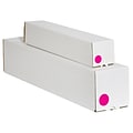 Tape Logic 1 Circle Inventory Label, Fluorescent Pink, 500/Roll