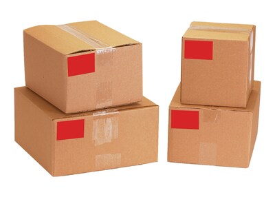 Tape Logic 6 x 4 Rectangle Inventory Label, Red, 500/Roll