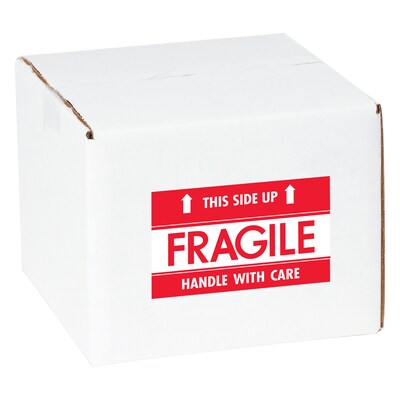 PACKAGING MAX Fragile This Side Up Staples Shipping Label, 3 x 5, 500 Labels/Roll (SCL521)