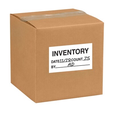 Quill Brand® Inventory Date Count By Labels, Black/White, 5 x 3, 500/Rl