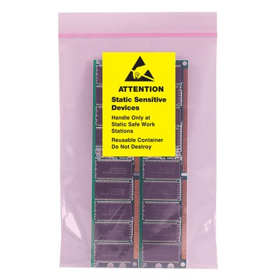 Tape Logic Labels, Static Sensitive Devices, 1 3/4 x 2 1/2, Black/Yellow, 500/Roll