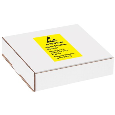 Tape Logic Labels, "Static Sensitive Devices", 1 3/4" x 2 1/2", Black/Yellow, 500/Roll