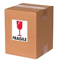 Tape Logic Fragile (Glass) Shipping Label, 3 x 4, 500/Roll